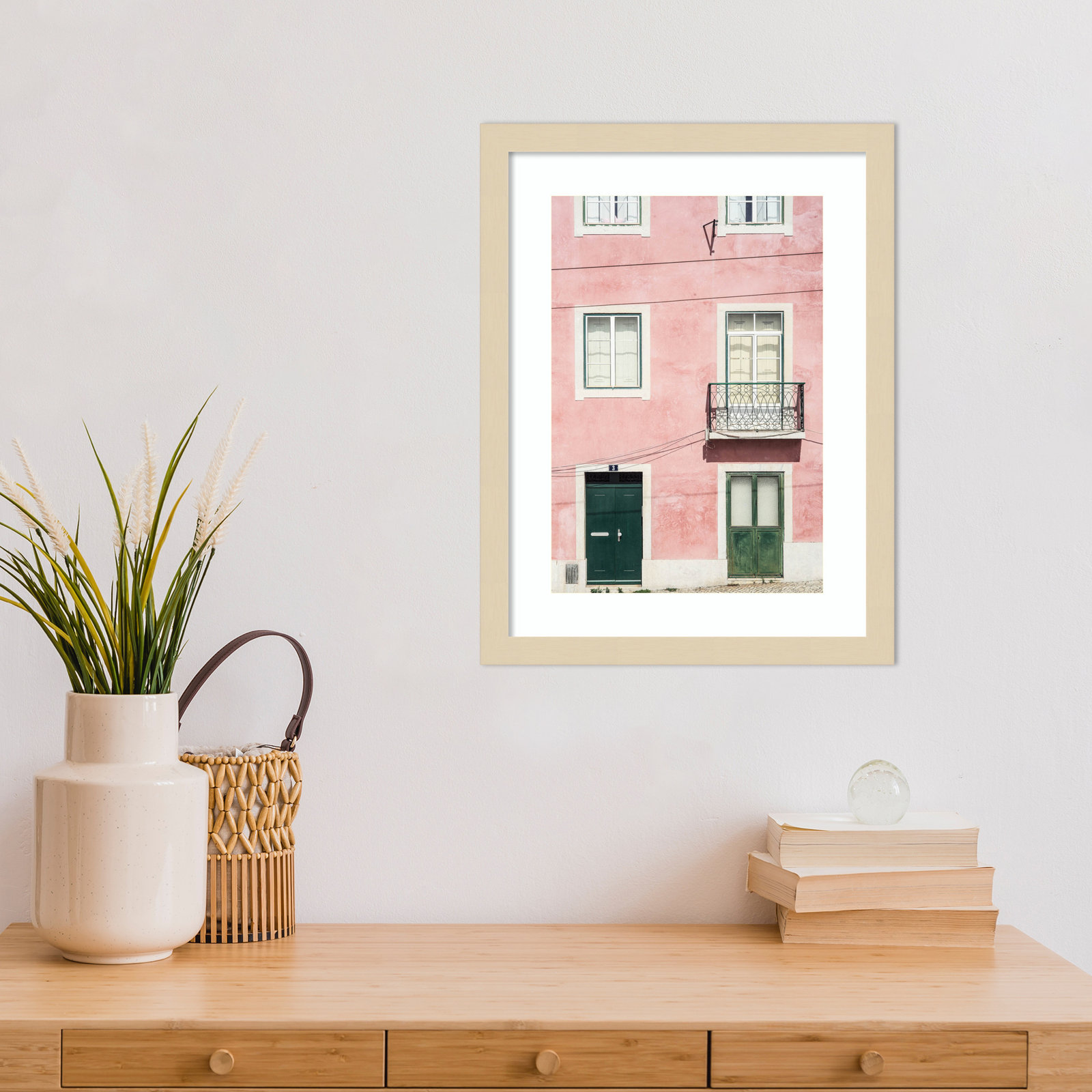 Daisey "Pink Parade" Print, Brown, 17" H x 13" W