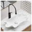 Vasque de salle de bain en forme de coquille 24 po x 13 po, à poser sur comptoir, blanche, sans garniture (comprend uniquement la vasque).