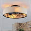 Ventilateur de plafond 20 pouces en tissu de style campagnard avec télécommande pour salon, chambre à coucher et cuisine - NON INCLUS