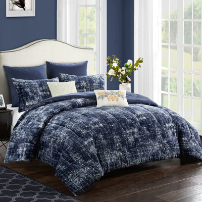 Ensemble d'édredon réversible en microfibre 7 pièces Drubin