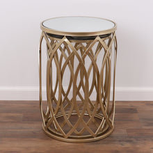 Margueriette Mirrored Glass Top Nesting Tables, Gold