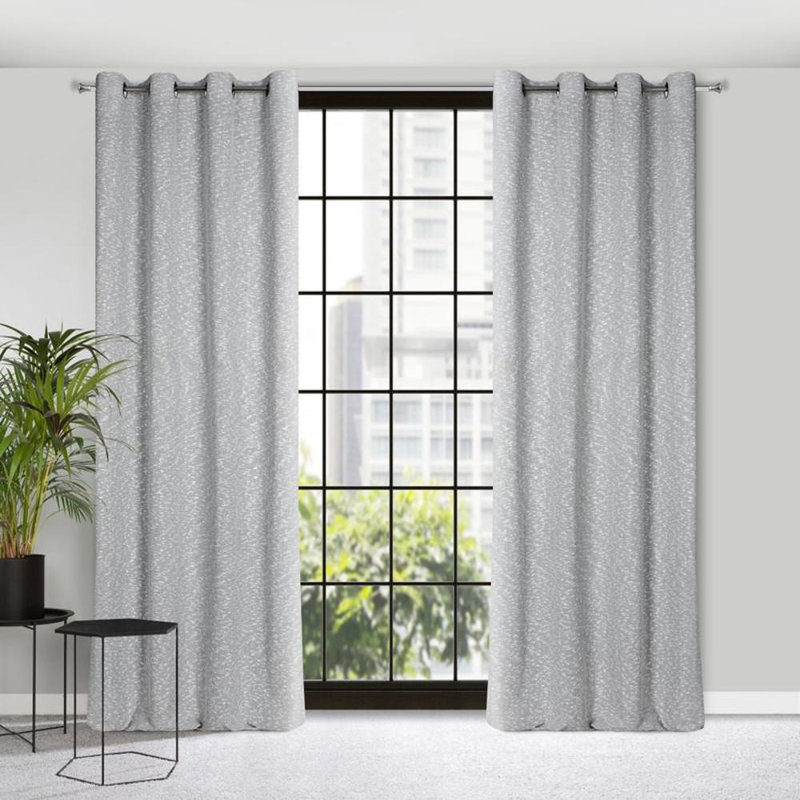 Blackout Curtain Single Panel, Steel