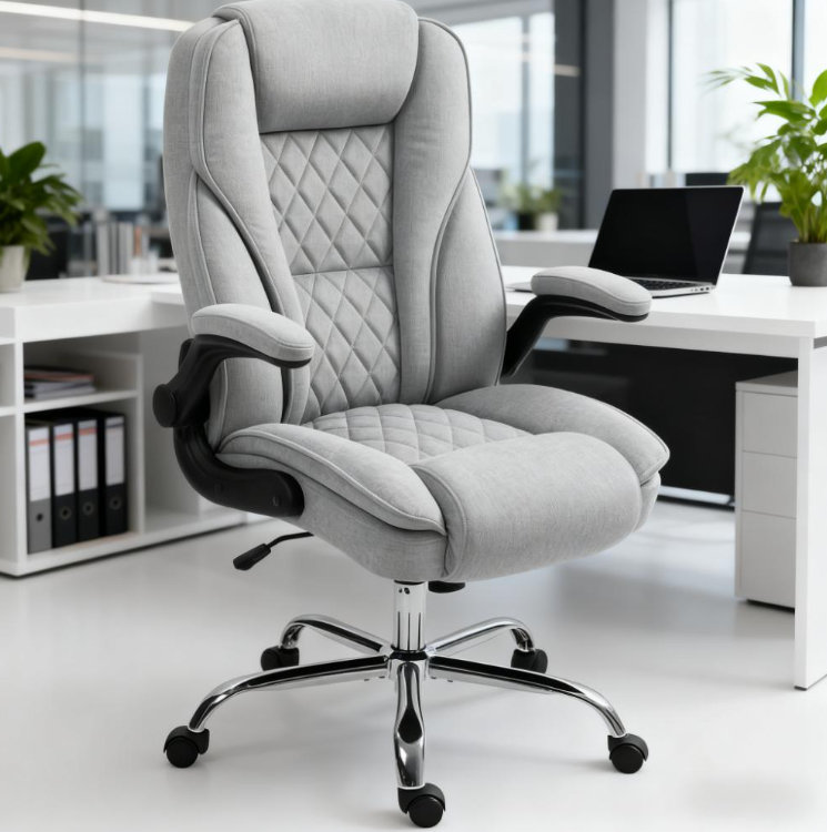 High-Back Office Chair, Adjustable Ergonomic Design For Home & Office