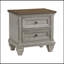 Mobilier de chambre à coucher deux tiroirs à deux tiroirs gris et brun antique