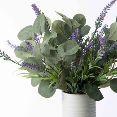 Silk Lavender Arrangement in Vase