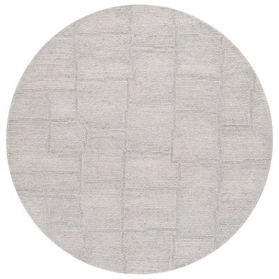 Eldee Hand Tufted Pet Yarn/Wool Rug in Light Gray/Light Grey