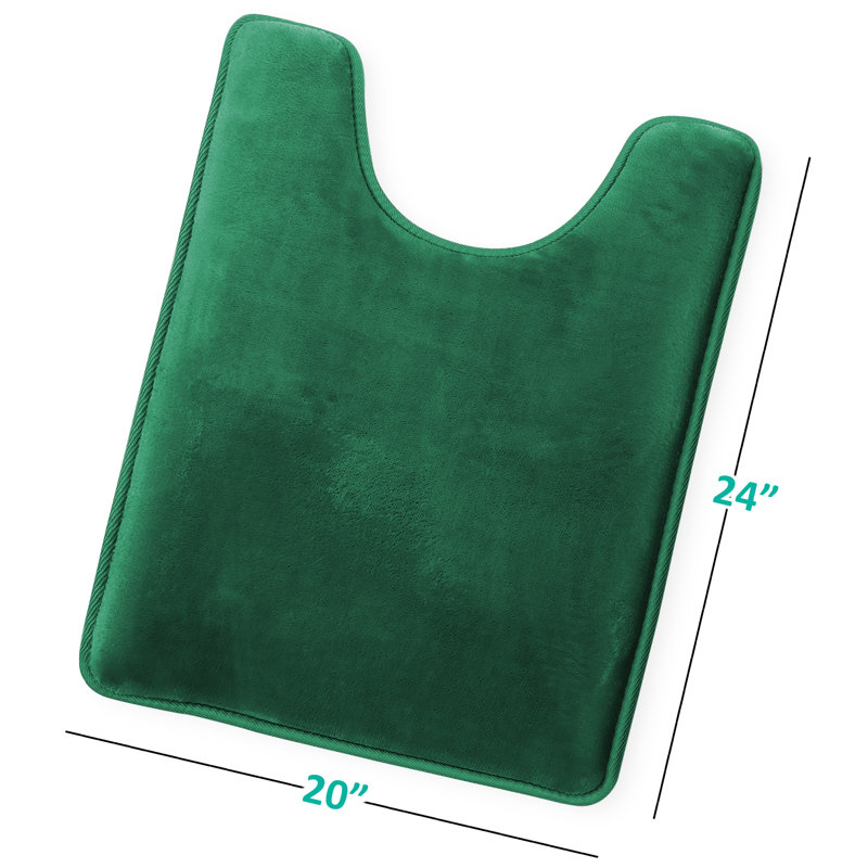 Ultra Soft and Absorbent Memory Foam Contour Mat with Non-Slip Backing, Hunter Green