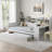 Multifunctional Wooden Daybed With Storage Shelves, Study Desk And Trundle-1806765185-1806765184