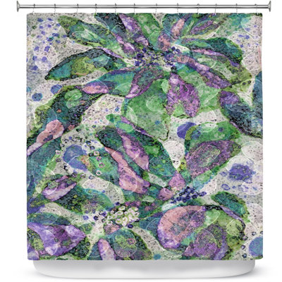 Rideau de douche simple Speckled Flowers