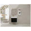 Meuble-lavabo mural 24 po avec lavabo et rangement intégrés, finition châtaignier noir