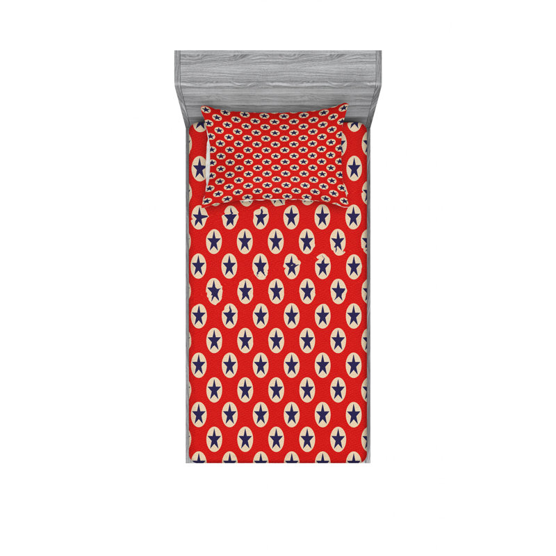 Ensemble de draps Star Big Dots, Ensemble de draps pour lit simple TG avec drap-hou
