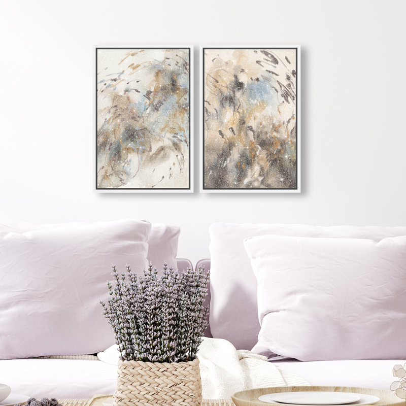 Mindfulness Set Set by Oliver Gal, 32"H x 22"W, White Floater Frame