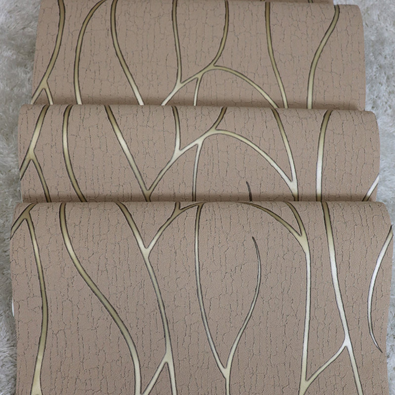 Rouleau de papier peint l 33 pi x p 20,5 po Wilmoth, Brun / Doré