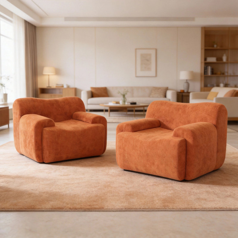 Modern Compression Upholstered Oversized Accent Chair