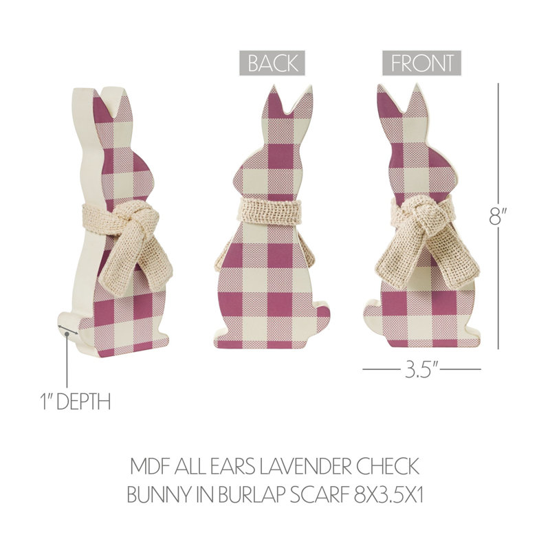 Écharpe en toile de jute Bunny Hop, Blanc/mauve