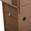 Grand banc de rempotage de jardin de 65 po de hauteur avec roues verrouillables et armoire de rangement, chariot de préparation pour îlot de cuisine d'extérieur en bois avec huche, tiroirs et tablettes de retrait pour griller-134679773
