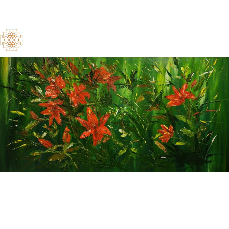 Feu dans la forêt | Acrylique sur toile | Par Jolly Sharma