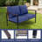 Outdoor Wicker Loveseat with Cushions-102620325