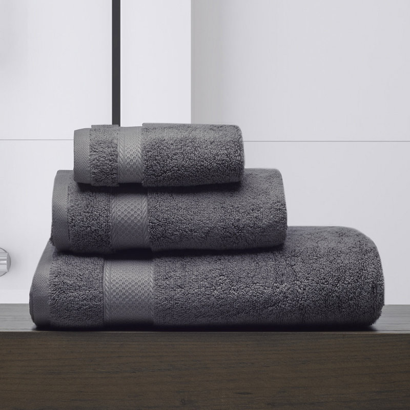Débarbouillette 100% coton, Gris foncé