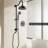 Shower System With 8" Rainfall And Handheld, Matte Black Design Dual Head Chic-125519015