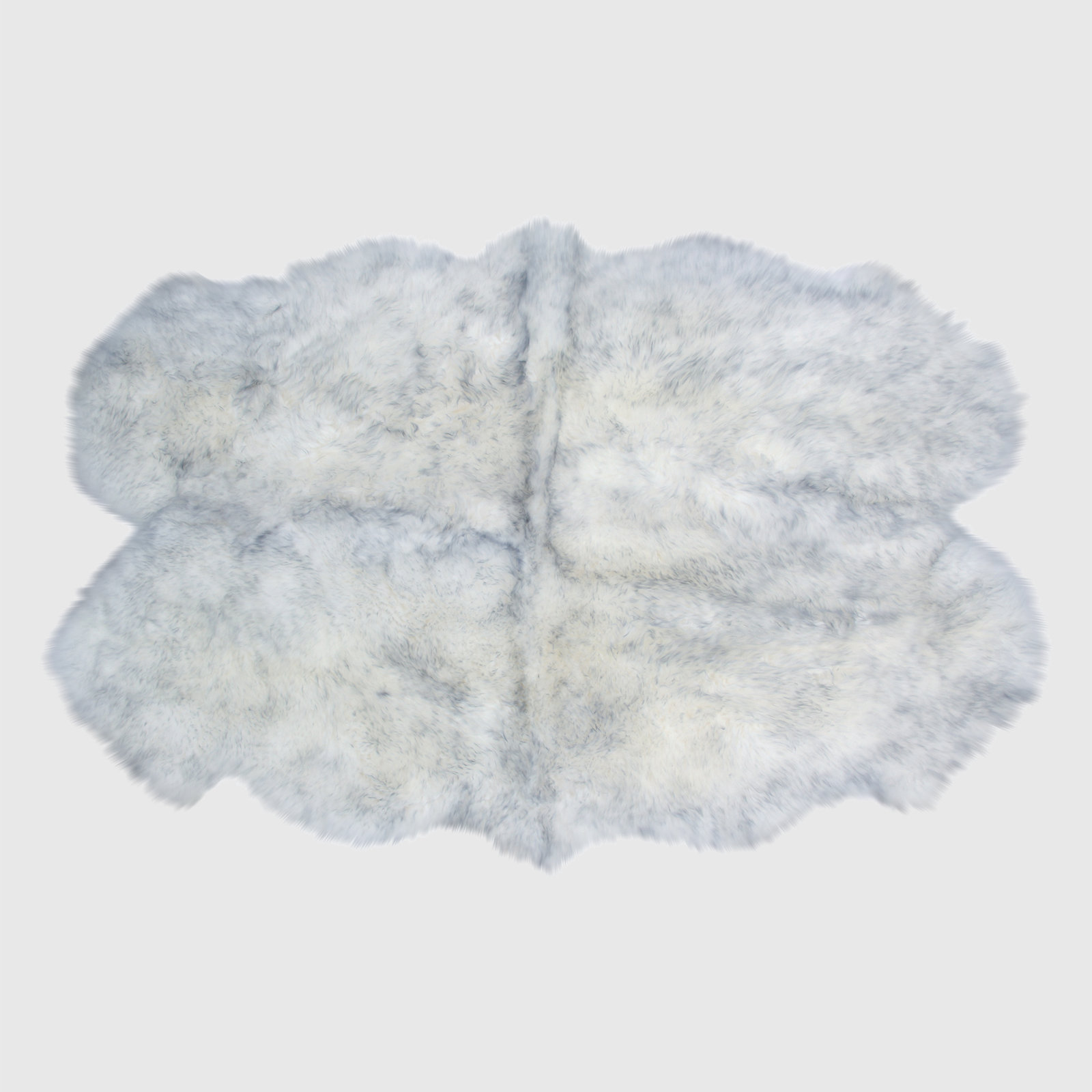 Keansburg Sheepskin Gray Tip Rug, Novelty 3'6" x 5'6"