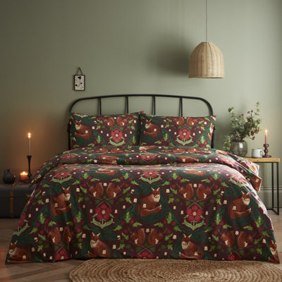 BOWLAND Cotton Blend Animal Print Duvet Cover Set with Pillowcases