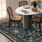 Machine Washable Floral Area Rug with Non-Slip Backing, Oriental Inspired Vintage Design for Living Room, Bedroom, Dining Room, and Home Office-310363072