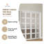 Portes de placard coulissantes doubles en bois manufacturé en verre massif blanc givré (paquet de 2)-94331423