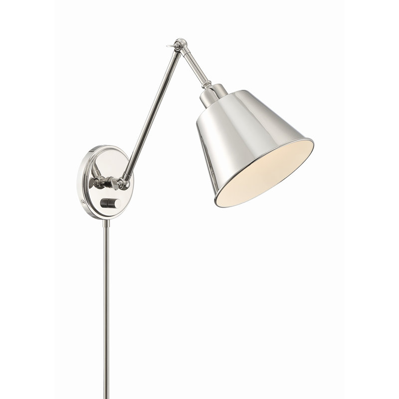 Bras pivotant à 1 lumière à intensité variable, Nickel