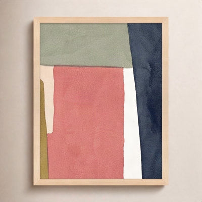 " Warm Pink and Indigo " by Julia Balfour Watercolor Print