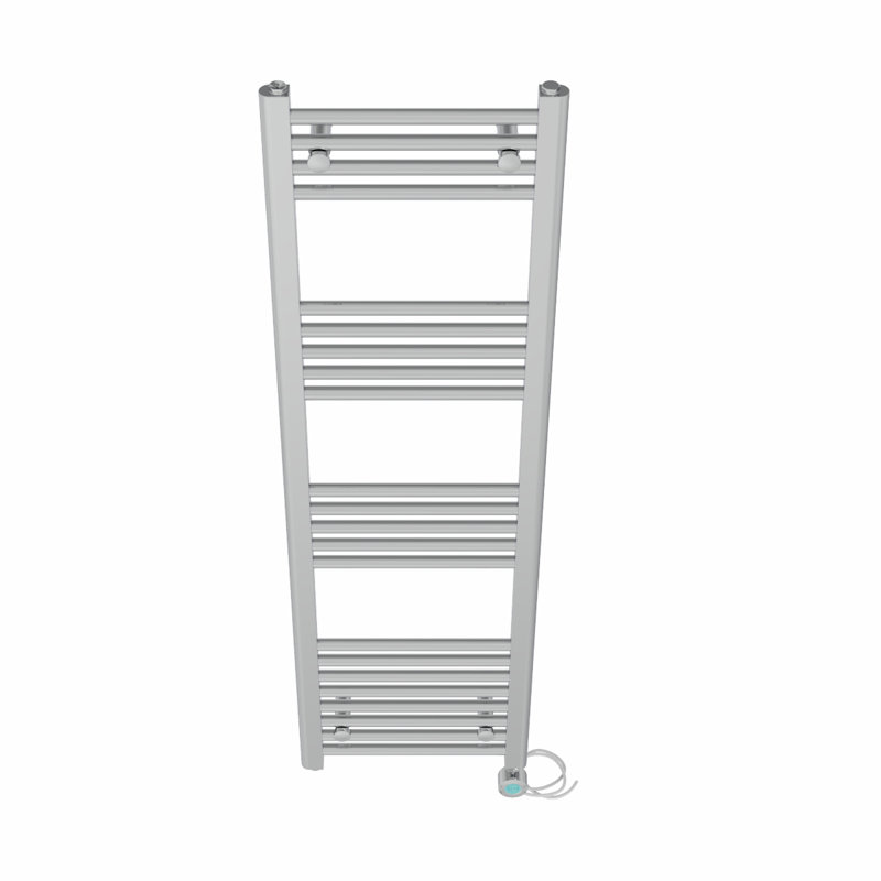 Shannen Straight Towel Rail Heated Towel Rails, 140cm H x 40cm W x 3cm D, Chrome
