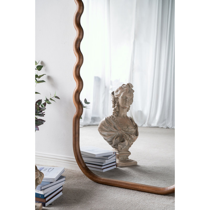 31.4x1.4x74" Oversized Wooden Floor Mirror