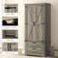 Armoire de rangement 64 po avec portes et tiroirs, noir-404863207