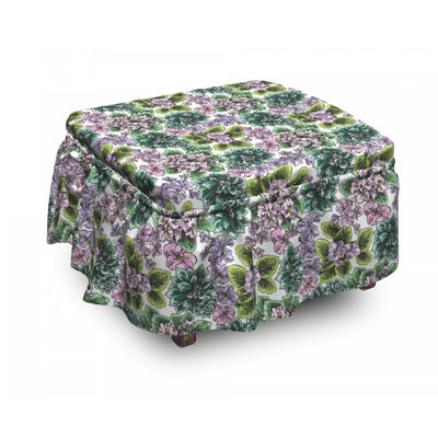 Housse pour violet pivoines repose-pieds