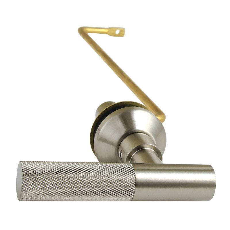 Kingston Convergent Side Mount Toilet Tank Lever With Knurled Handle, Brushed Nickel