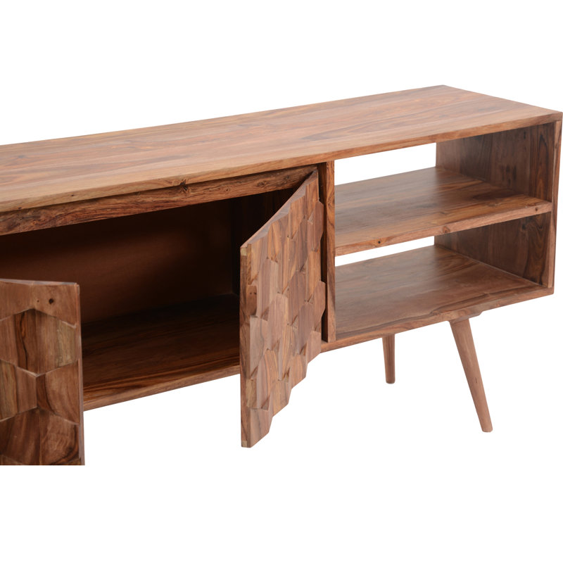 Spokane Solid Wood TV Stand, Natural