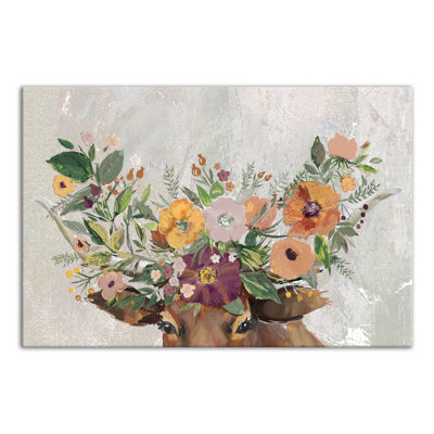 «Steer with Flowers», reproduction sur toile