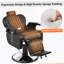 Fauteuil de coiffeur inclinable robuste, fauteuil de coiffeur inclinable hydraulique polyvalent pour salon de beauté, pivotant à 360 ° et réglable en hauteur, pour salon de coiffure et salon de beauté, équipement de coiffage spa, noir