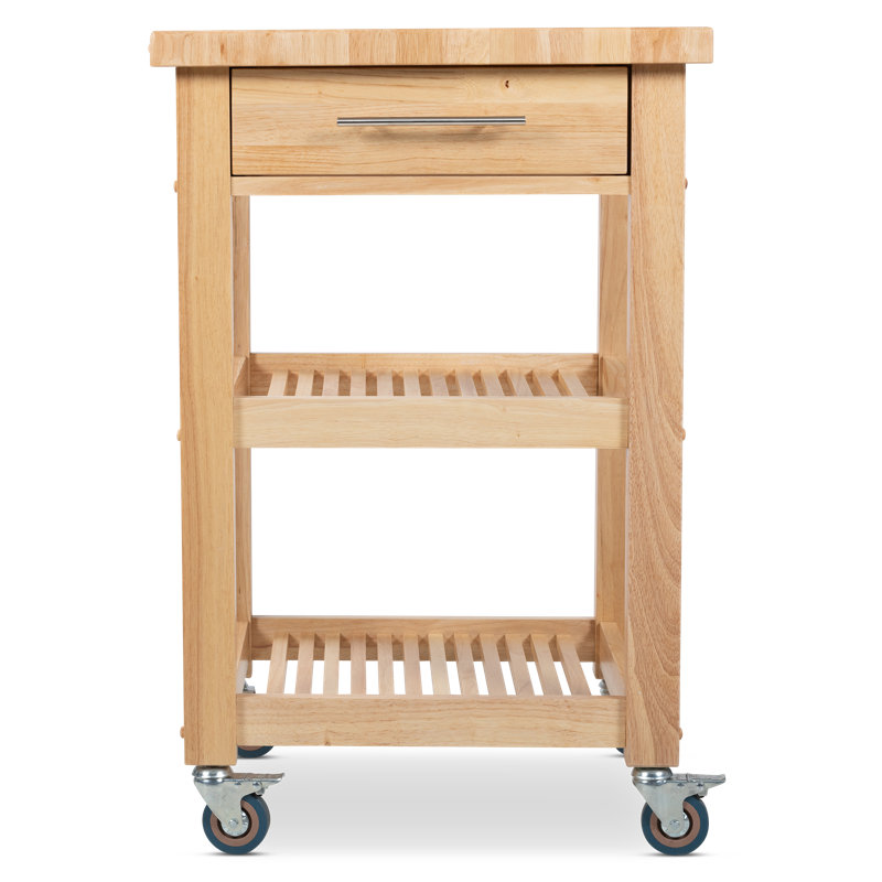 Solid Wood Kitchen Cart, Natural