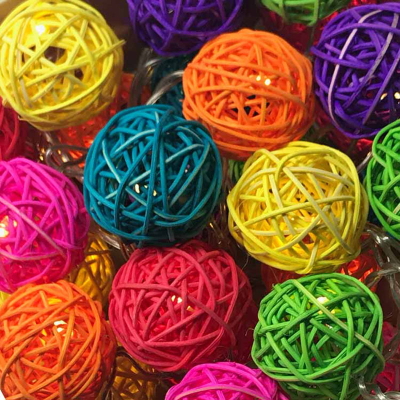 Stonecrest Crest LED Handmade Wicker Balls String Light, 20 Lamps - 5 Metre Long
