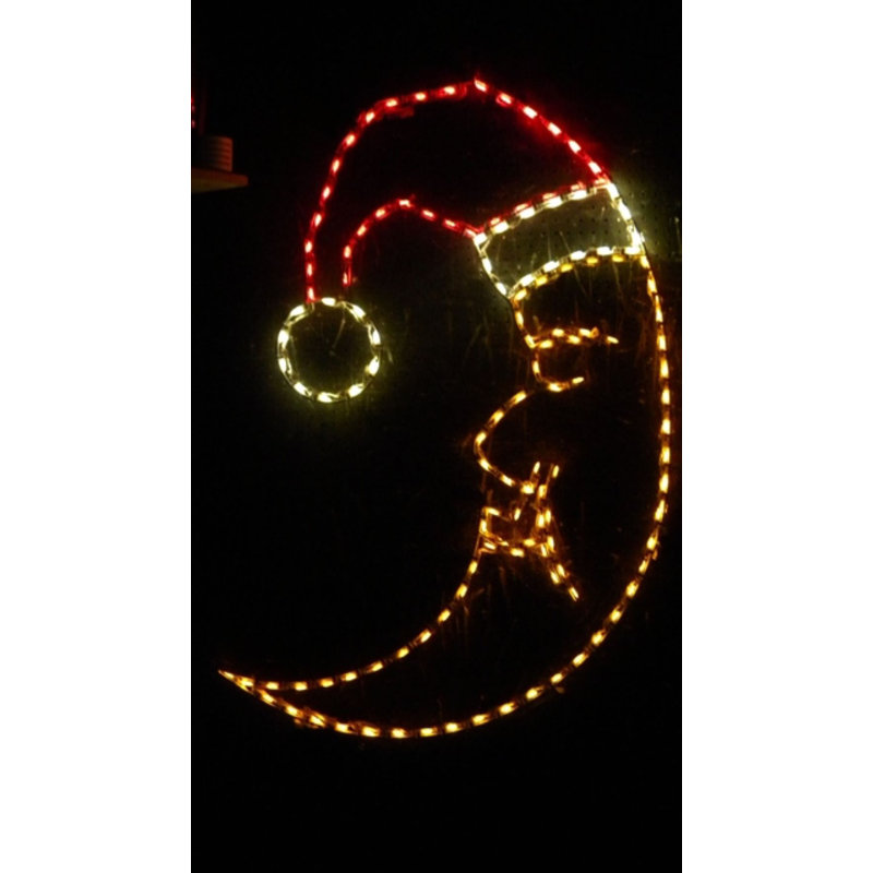 Lune avec chapeau de père Noël