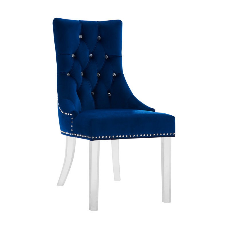 Danise 19'' H Tufted Upholstered Parsons Chair, Blue