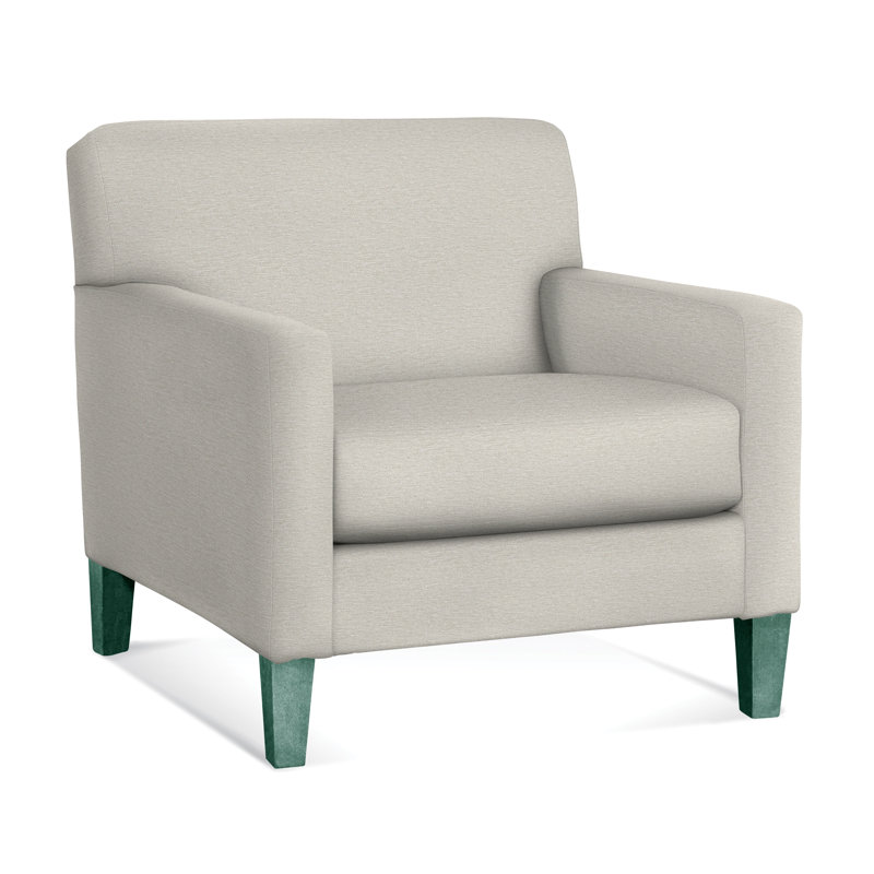 Tampa Armchair, White Performance Fabric; 0851-94, Java