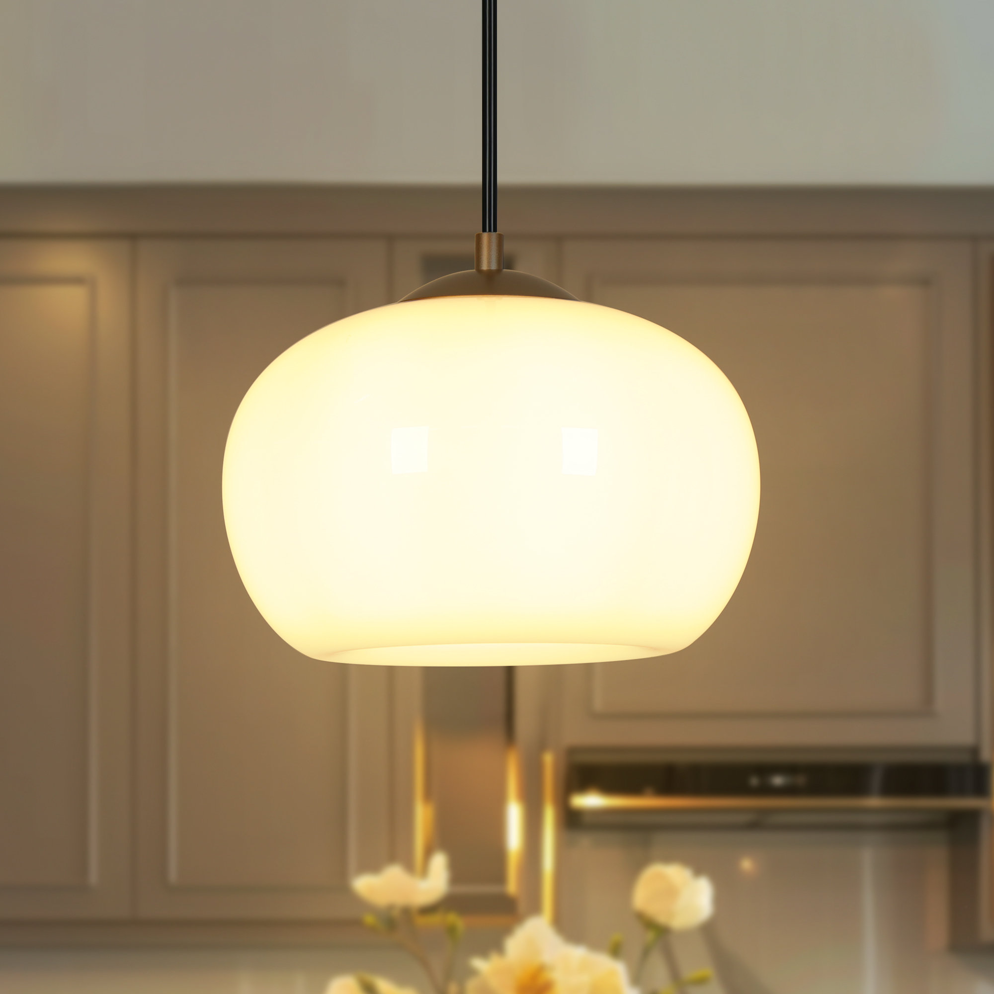  1-Light Dimmable Single Pendant