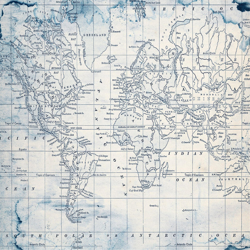 Flat Earth Print by Sofia Fox, 30" H x 30" W, Outdoor