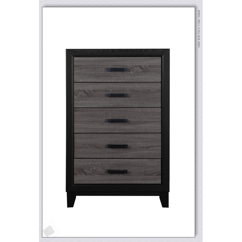 Commode 5 tiroirs SOLUTO Modern Rustic