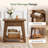 Solid Wood Side Table with Drawer and Storage Shelf