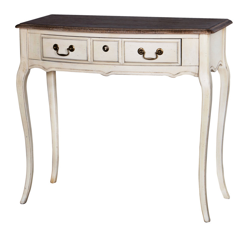 85cm Solid Wood Console Table, Ivory