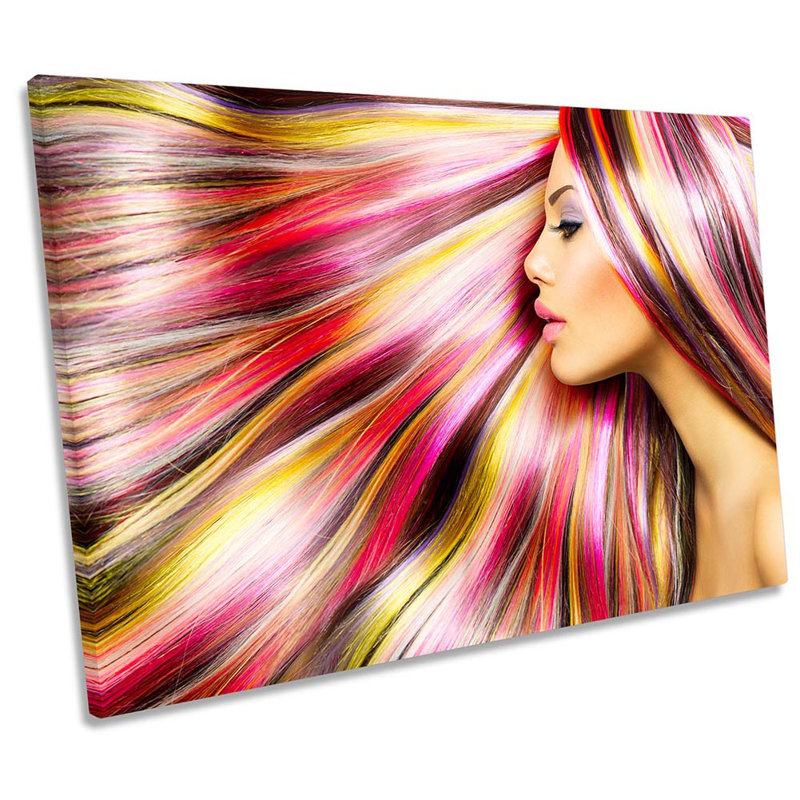 Hair Dressers Beauty Salon 1 Piece Wrapped Canvas Wall Art, 61cm H x 91.4cm W