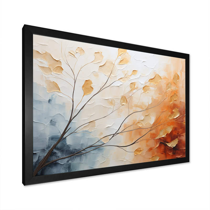 " Tree Whispered Foilage Dreamscape ", Black Single Picture Framed, 24" H x 32" W x 1" D